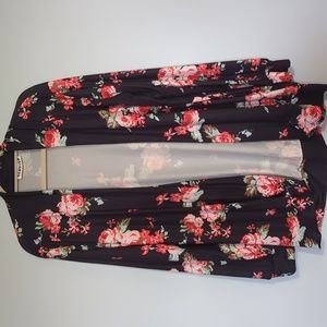 Floral Black Cardigan